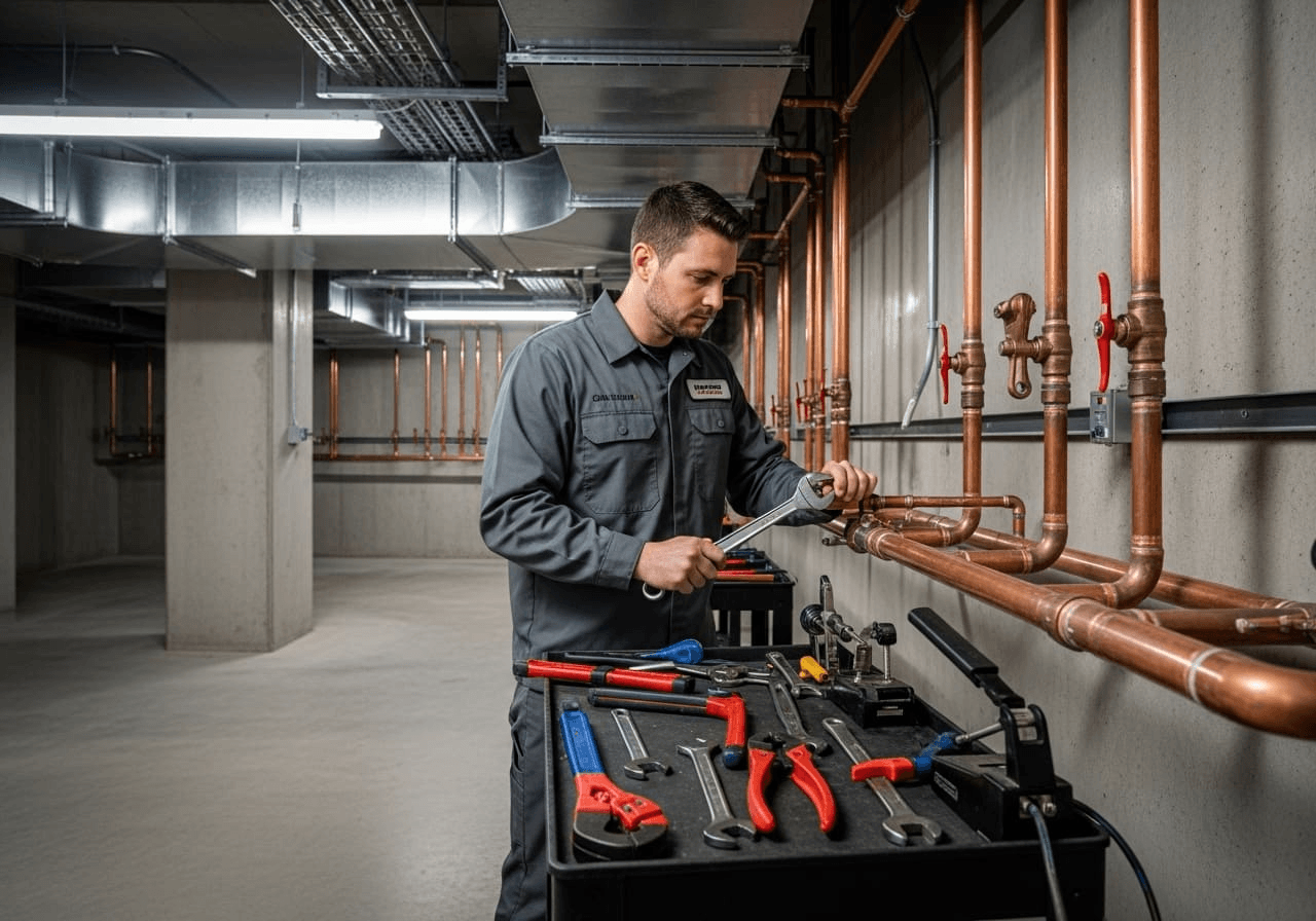 JS Pro Plumbing copper pipe upgrades and hot water recirculation in North Carolina & Kentucky