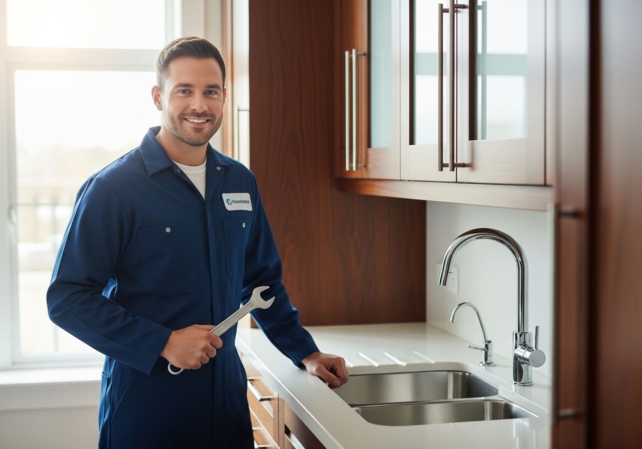 JS Pro Plumbing professional plumber in a kitchen — trusted Expert Plumber in North Carolina & Kentucky
